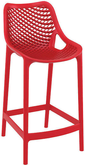 Outdoor Stool from Polypropylene Air Bar 65 Red 4 Pieces 44x51x95cm