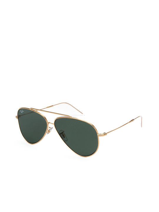 Ray Ban Γυαλιά Ηλίου με Χρυσό Μεταλλικό Σκελετό και Πράσινο Φακό RB0101S 001/VR