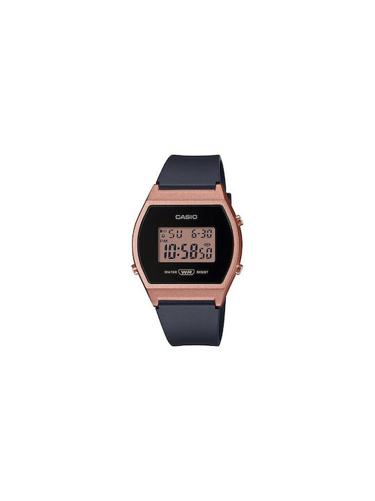 Casio Digital Uhr Chronograph mit Schwarz Kautschukarmband