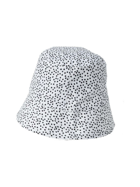 Fabric hat for children black and white polka dot 50-52cm