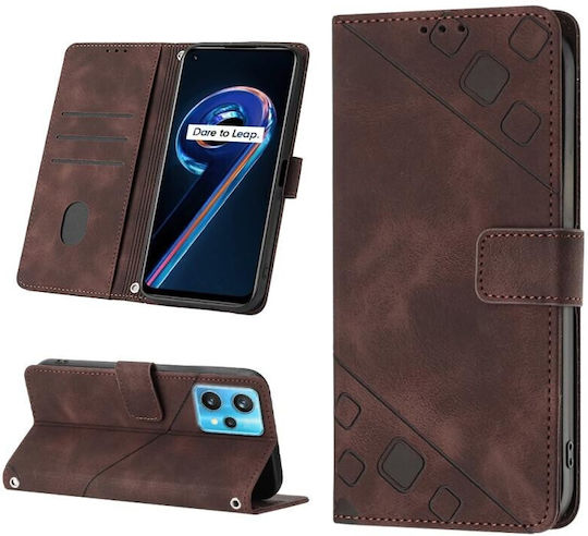 Embossed Wallet Δερματίνης Καφέ (OnePlus Nord CE 2 Lite)