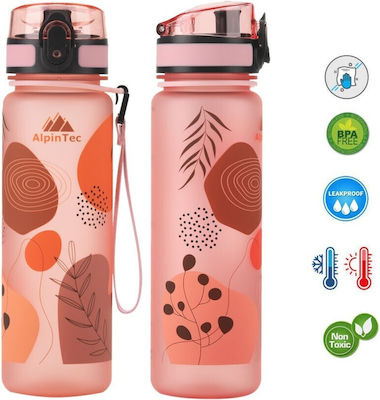 AlpinPro Kinder Trinkflasche Kunststoff G-Pink Floral 500ml