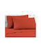TnS Sheet King Size with Elastic 180x200+25cm. Red