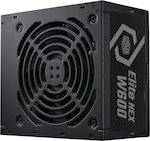 CoolerMaster Elite Nex White 600W Black Computer Power Supply Full Wired 80 Plus Standard