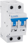 Elmark 2-Poles Automatic Circuit Breaker 25A 41183C