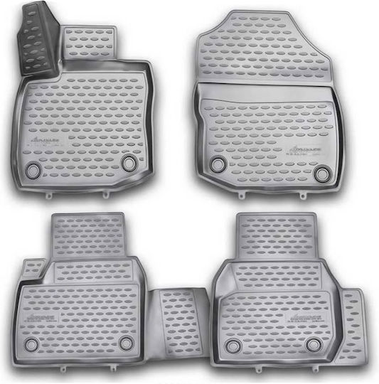 Novline Set of Front and Rear Mats 4pcs Tray Type for BMW X4 G02 5D 2018 Black