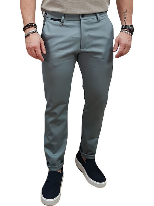 Como 500-23 Trousers Chino Elastic in Slim Fit Light Blue
