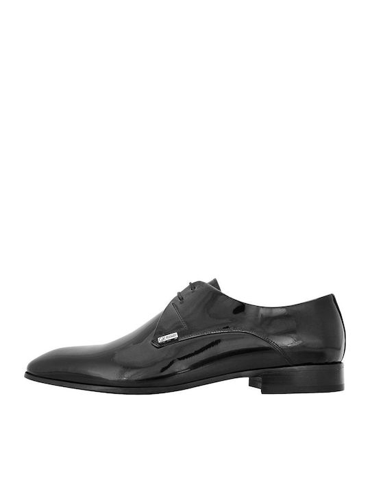 Herrenschuhe aus Lackleder Schwarz
