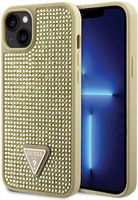 Guess hardcase Rhinestone Triangle Back Cover Gold (iPhone 14 Plus)