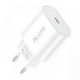 Foneng Încărcător Fără Cablu cu Port USB-C 20W Livrarea energiei Albς (EU39)