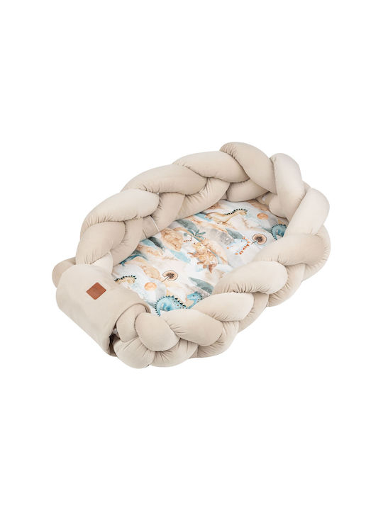 Tuttolina Βρεφικό Μαξιλάρι Φωλιά Dinosaurs Beige