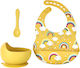 Queen Mother Feeding Set Rainbows made of Silic...
