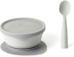 Miniware Kinder-Essensbehälter-Set aus Silikon Gray 2Stück