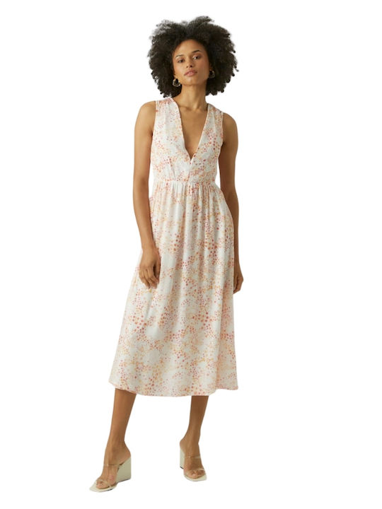 Vero Moda Dora Kaya Καλοκαιρινό Midi Φόρεμα Sno...