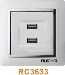 Rc3633 Power Socket with 2 USB Ports Rc3633 Power Socket with 2 USB Ports