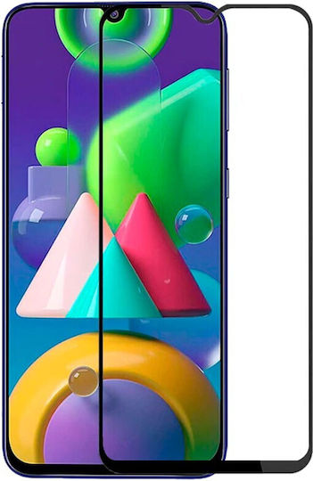 5D 0.3мм Закалено стъкло за цялото лице Черен (Galaxy M21)