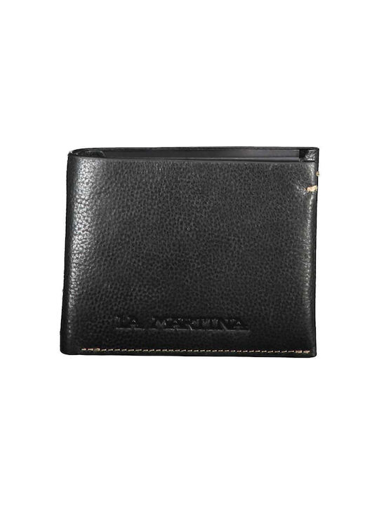 La Martina Men's Leather Wallet Black