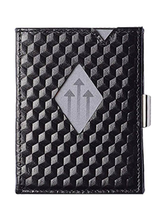 Exentri Men's Leather Card Wallet with RFID Black