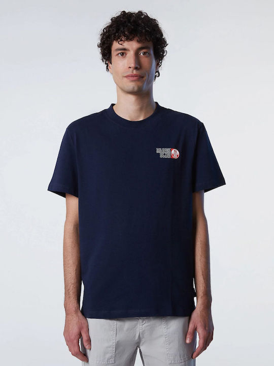 T-shirt Navy Μπλε
