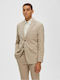 Men's Winter Suit Jacket Slim Fit Beige