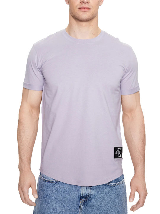 Calvin Klein Badge Ανδρικό T-shirt Κοντομάνικο Μωβ