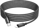 Hoco X91 Geflochten USB-C zu Lightning Kabel Schwarz 3m (HC-X91-PDLBK)
