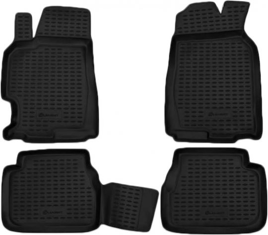Novline Set of Front and Rear Mats 4pcs Tray Type for Mazda 6 4/5D 2002-2012 Black