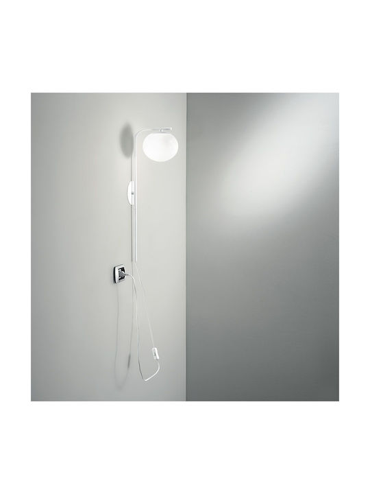 Fan Europe Modern Lamp Wall Socket with Socket E14 and Switch White 65.5x15cm