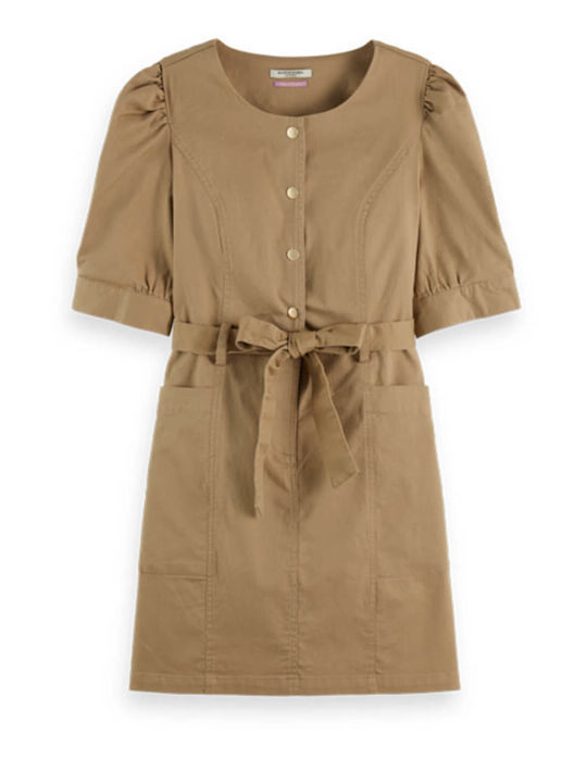 Scotch & Soda Summer Mini Dress Beige