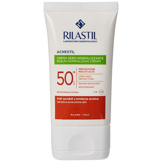 Rilastil Acnestil Wasserdicht Sonnencreme Creme Gesicht SPF50 40ml
