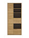 Stockholm Plus Bookcase Beige 86x40x197cm