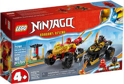 Lego Ninjago Kai and Ras's Car and Bike Battle pentru 4+ ani