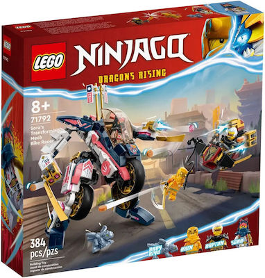 Lego Ninjago Sora's Transforming Mech Bike Racer για 8+ ετών