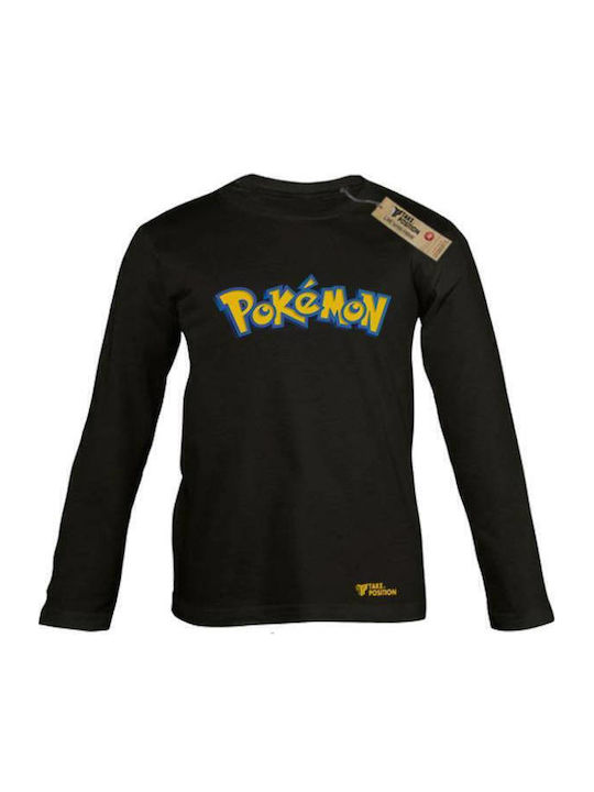 Παιδική Μπλούζα Μακρυμάνικη Μαύρη Pokemon