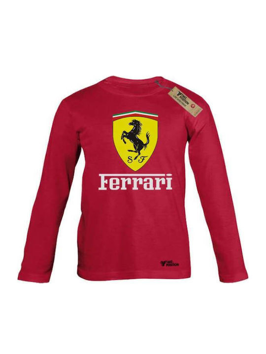 Παιδική Μπλούζα Μακρυμάνικη Κόκκινη Ferrari