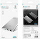 YOURZ R7 Power Bank 10000mAh με 2 Θύρες USB-A Ασημί