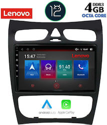 Lenovo Sistem Audio Auto pentru Mercedes-Benz Clasa CLK 2000-2004 (Bluetooth/USB/AUX/WiFi/GPS/Partitură) cu Ecran Tactil 9"
