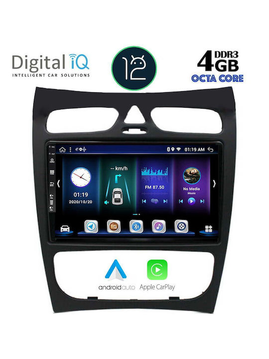 Digital IQ Ηχοσύστημα Αυτοκινήτου για Mercedes Benz CLK (Bluetooth/USB/AUX/WiFi/GPS) με Οθόνη Αφής 9"