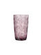 Marva Glass Set Water made of Glass in Purple Color 380ml 6pcs