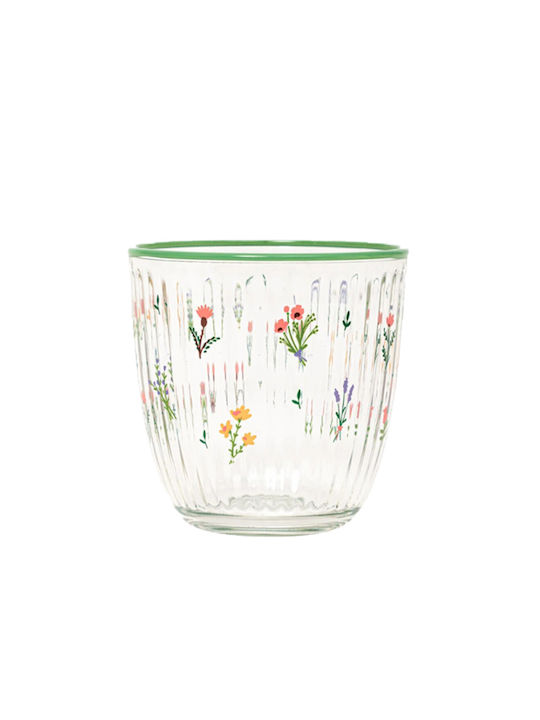 Marva Botanical Gläser-Set Wasser aus Glas in Grün Farbe 290ml 6Stück