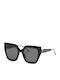 Damen Sonnenbrille mit Schwarz Kunststoff Gestell und Schwarz Linse