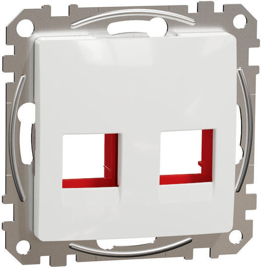 Schneider Electric Sedna Design Network-Telephone Socket Front in White Color SDD111441C