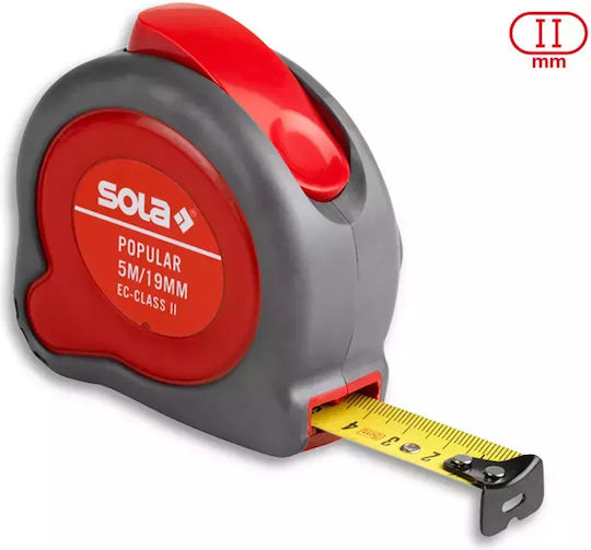Sola POPULAR PP5 Μετροταινία με Αυτόματη Επαναφορά 19mm x 5m 2τμχ