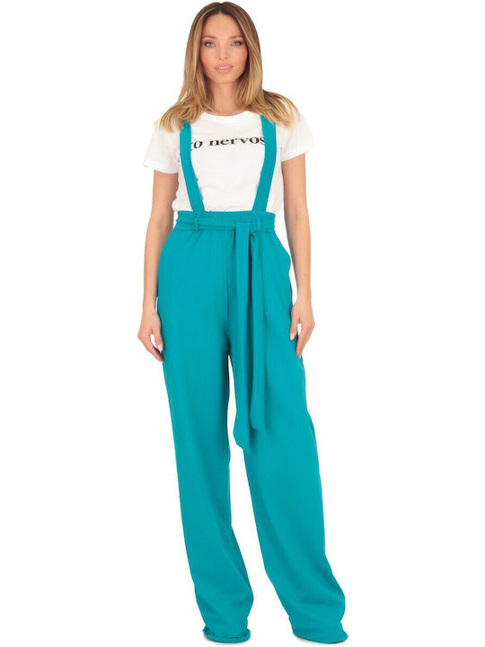 Damen Jumpsuit Türkis