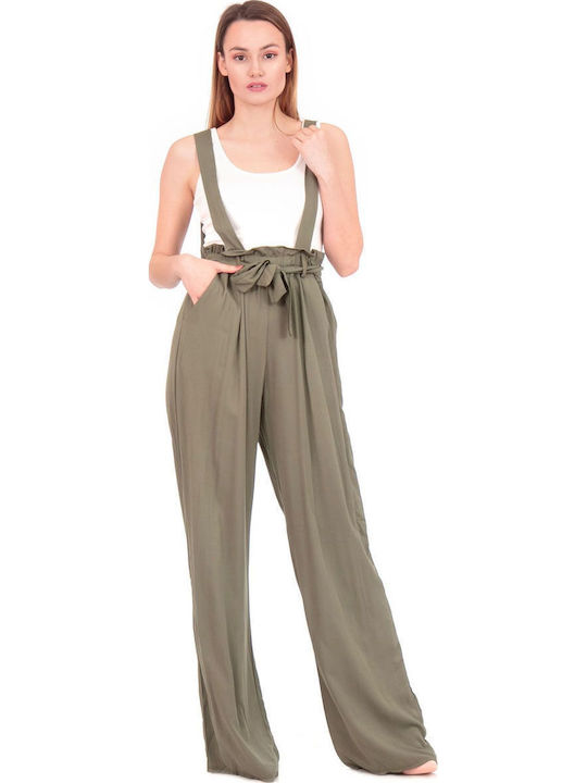 Silia D Damen Jumpsuit Khaki