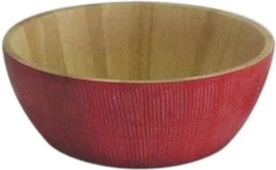 JDS Servierschüssel Rund Hölzernes Rot mit Durchmesser 12cm