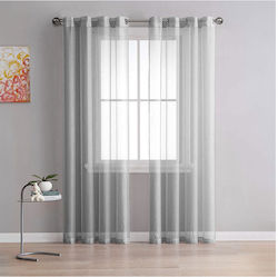 My Home Luxury Island Hotel Tracks Curtain 280x280cm Gray