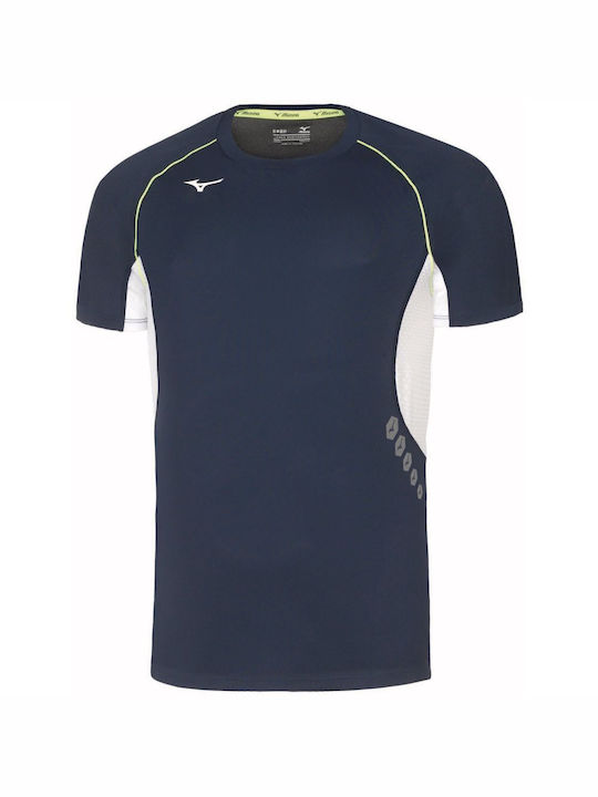 Mizuno Premium JPN Herren Sport T-Shirt Kurzarm Marineblau