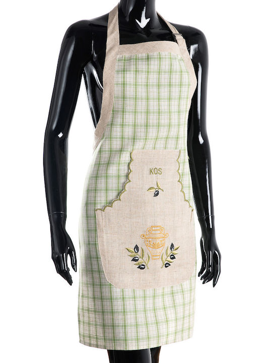 Silk Fashion Șorț de Bucătărie Verde 80x55cm 69...