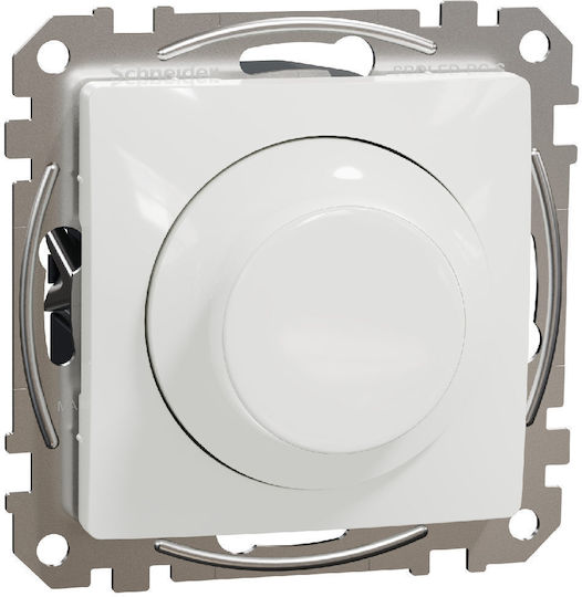 Schneider Electric Sedna Χωνευτός Διακόπτης Dimmer χωρίς Πλαίσιο LED Περιστροφικός 360W σε Λευκό Χρώμα